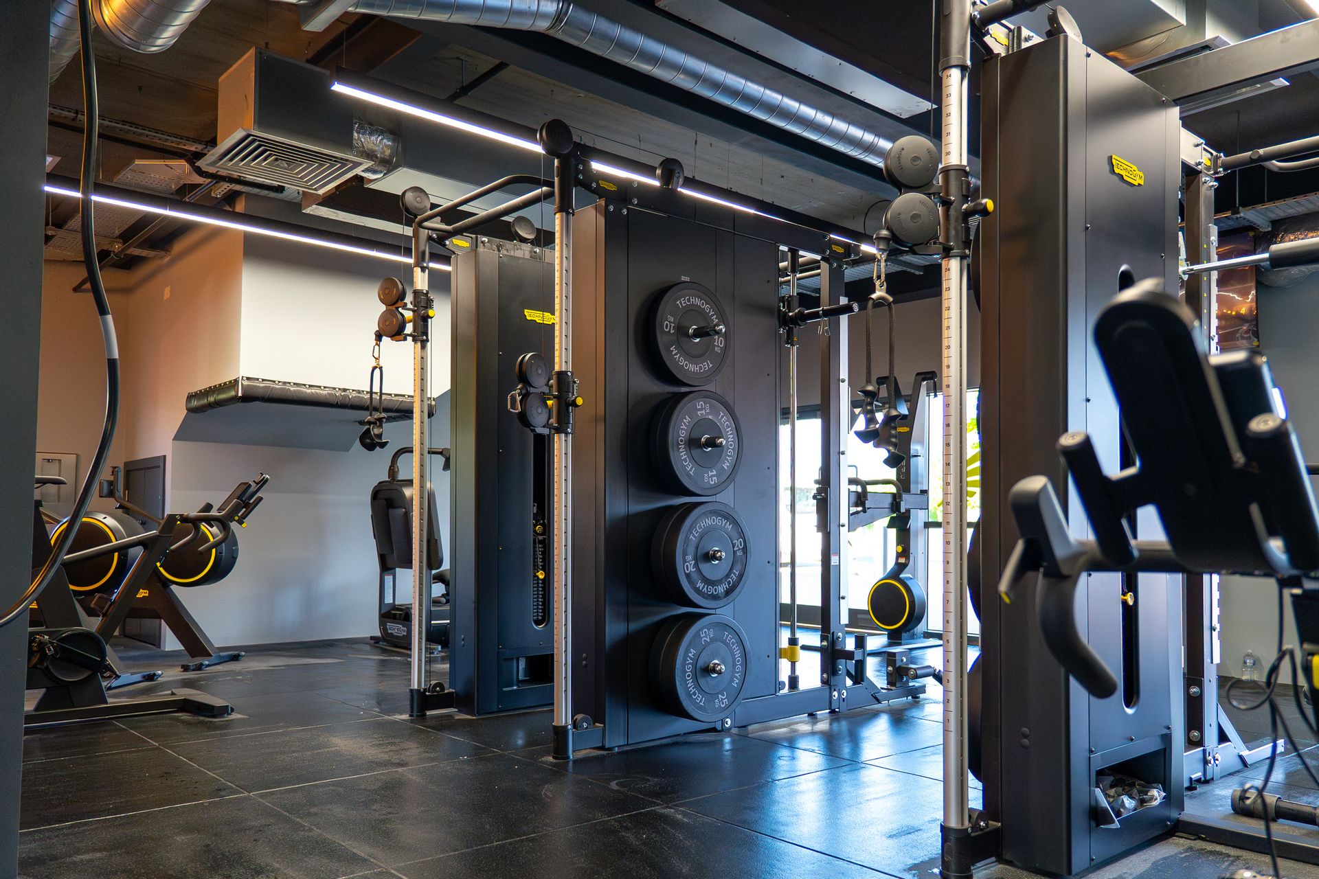 LEDSnaps lumipro system installed on a gym floor